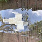 Coffee table by Willy Ballez in travertine