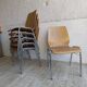 Set of 6 Vintage Bentwood Stacking Chairs Chrome Frame Mid Century