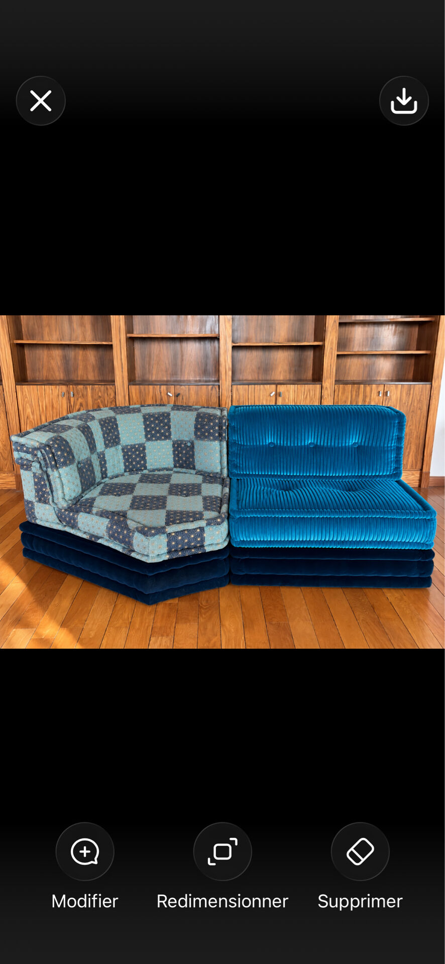 2 chauffeuses Mah Jong roche bobois , Kenzo Takada