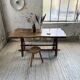 Dining table in solid olive wood Maison Skela 1960