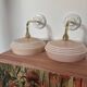 Paire d’appliques murales pastel