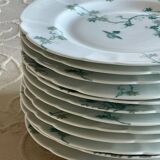 12 Haviland Limoges dessert plates.