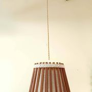 Suspension scandinave rotin et toile de jute 1970