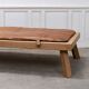 Daybed en cuir vintage et chêne 1950