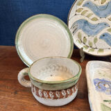 Set of 6 ceramics by the renowned artist Albert Thiry.