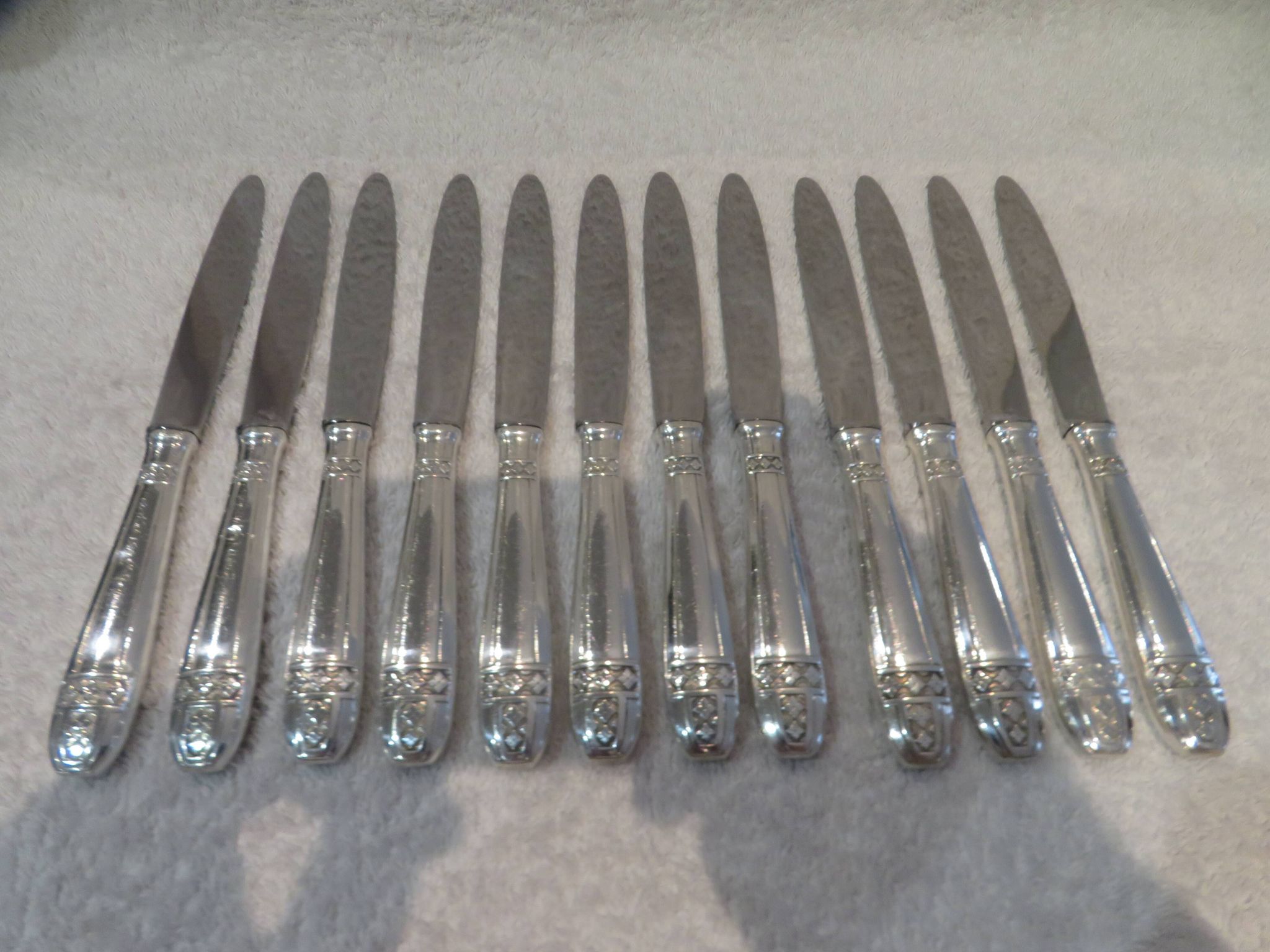 12 Dixi Grand Prix Monaco silver plated dessert knives 20.5cm
