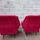 Pair of italian armchairs and ottoman