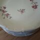 12 plates and 1 serving dish, white porcelain with apple blossom patterns.