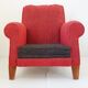 Fauteuil club en laine 1950