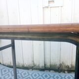 Bureau d'écolier en bois bleu