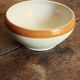 Vintage two-tone Digoin stoneware salad bowl