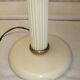 Large vintage column lamp from the 50s, molded glass floor lamp
