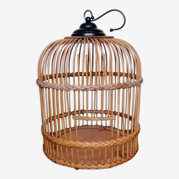 Cage oiseaux rotin pour décoration