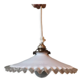 Suspension vintage opaline glass with claw