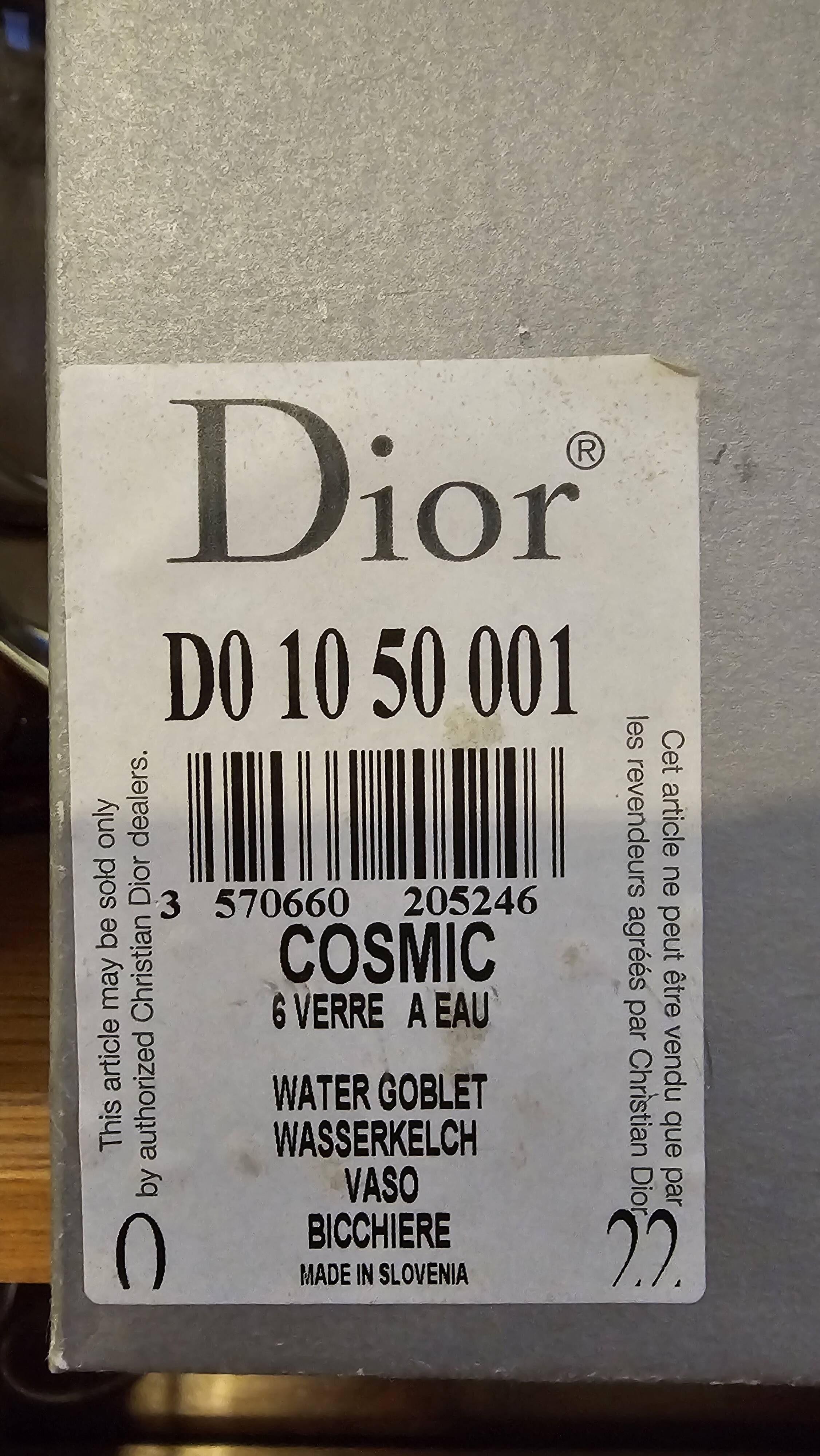 Water glasses Christian Dior