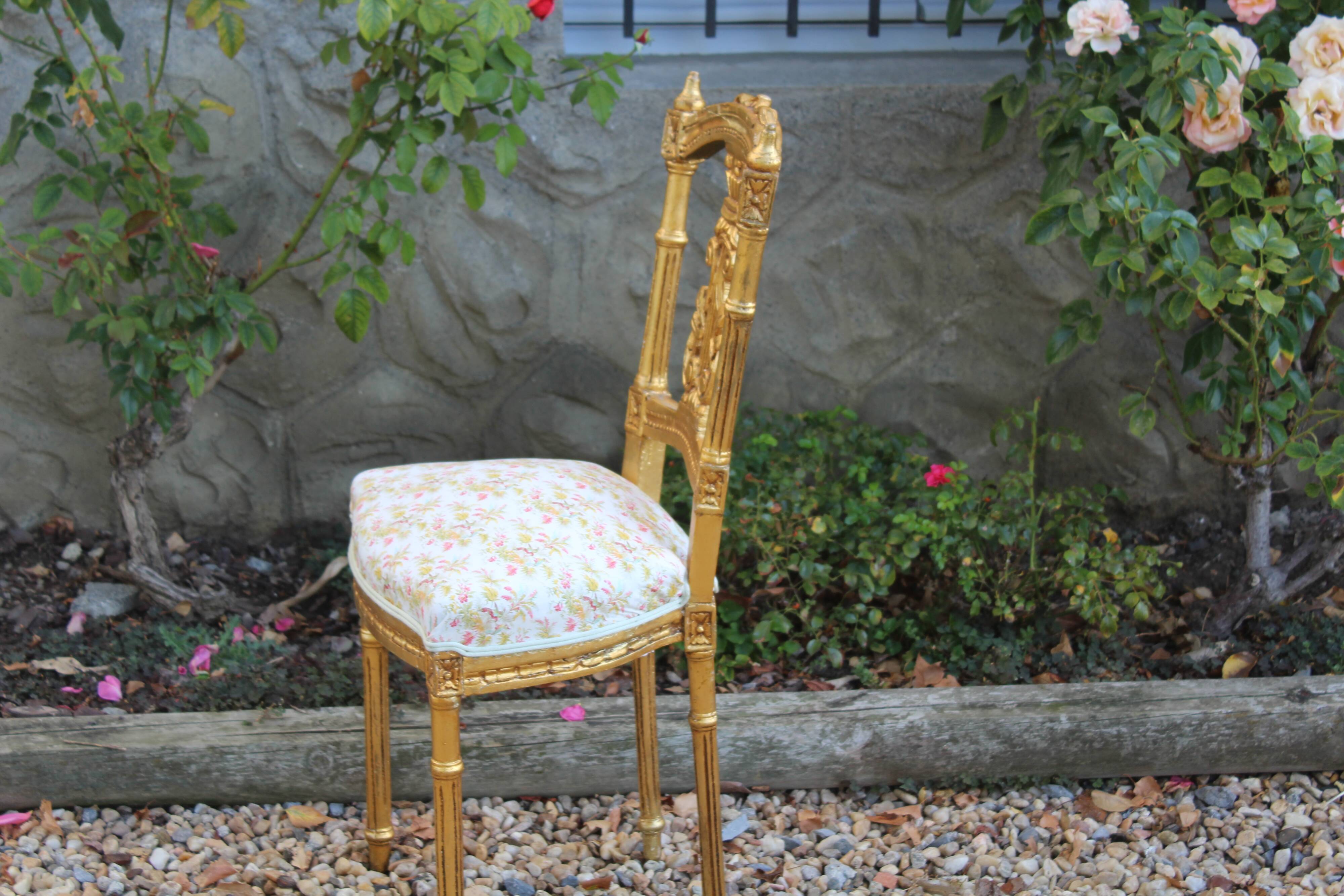 Golden wooden chair