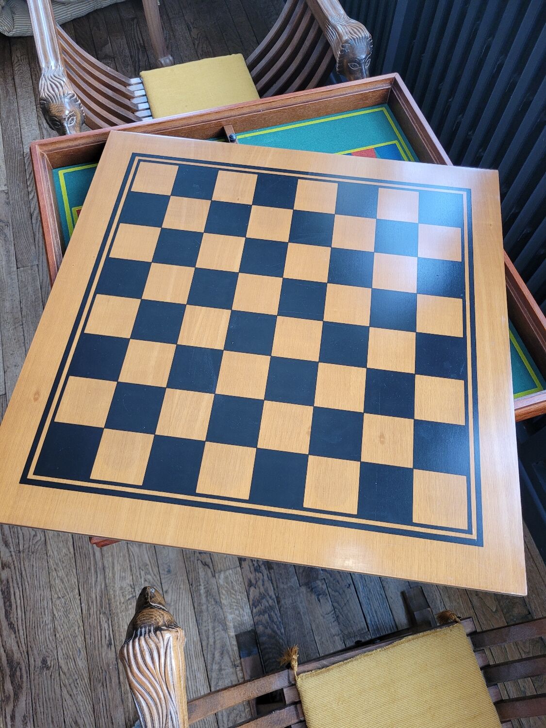 Set gaming tableacec armchairs Dagobert 1930