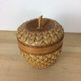 Vintage rattan apple box