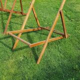 Set of 2 Chilean structures - wooden deckchair