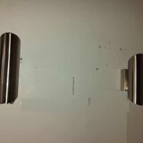 Paire d'appliques tubes inox années 70/80