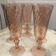 Series of 8 champagne flutes "Rosaline"