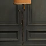 Neo-Gothic floor lamp with 2 candle holders, early 20th century, ironwork