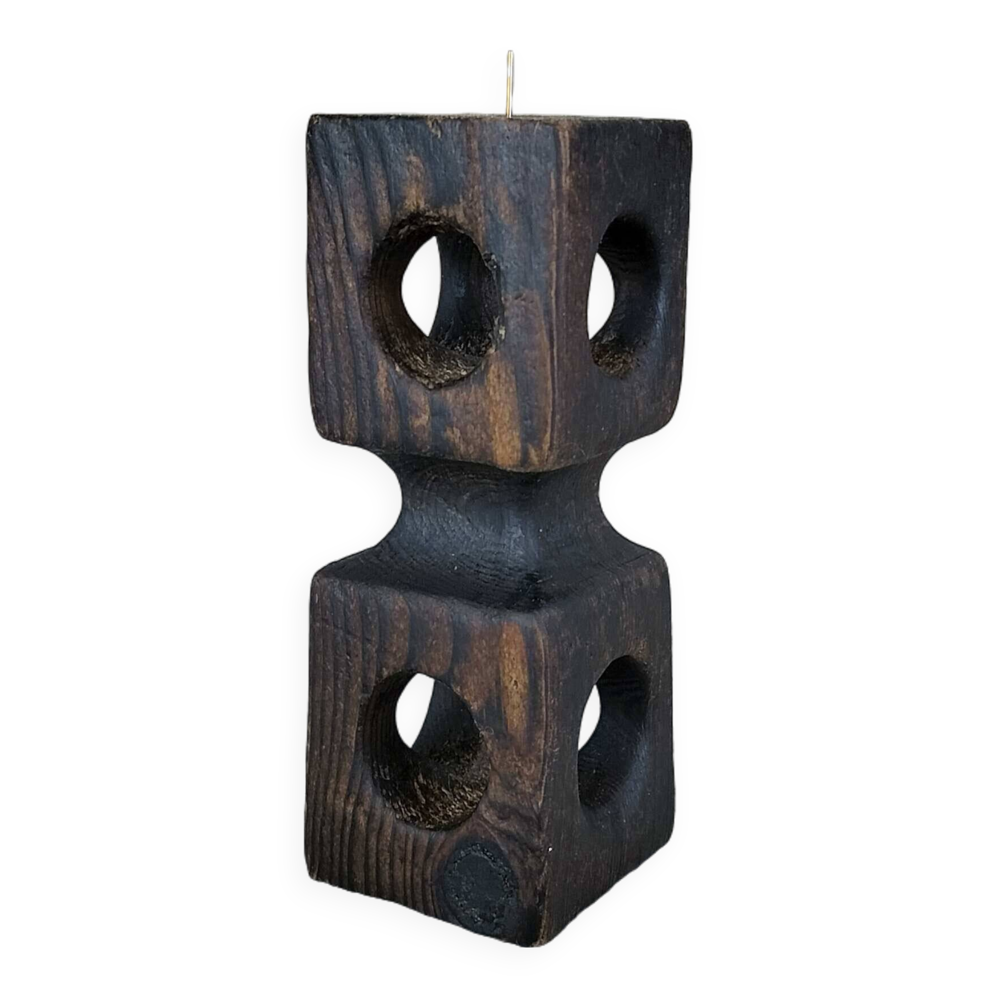 Vintage wooden candle holder.