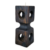 Bougeoir vintage en bois.