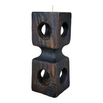 Vintage wooden candle holder.