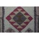 1970s Vintage Turkish Oushak Handmade Wool Cotton Purple Runner Rug 97x385
