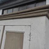 Old rustic Parisian wardrobe patinated in oak and fir