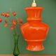 Suspension globe vintage XL en opaline orange