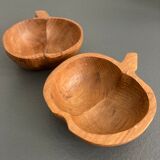 Pair of cups teak apples