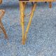 Vintage dining room attributed to Audoux and Minet in bamboo and rattan