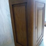 Small rustic country low cabinet in solid light oak
