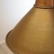 Danish Brass Pendant Lamp, Industrial Cone Shade, 1960s