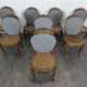 Série de 8 chaises cannées de style Louis XV