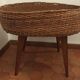 Vintage rattan plant stand