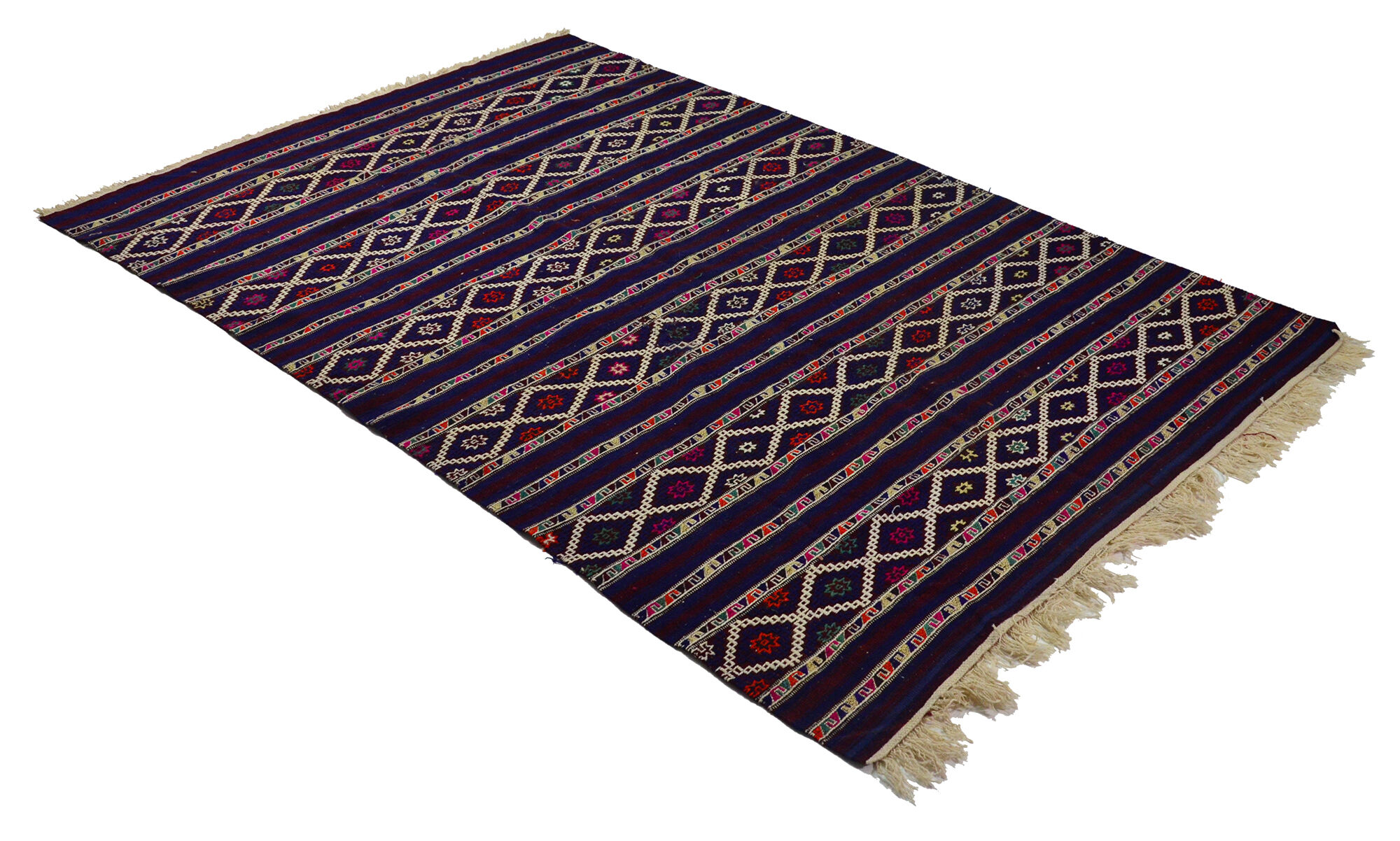 Anatolian handmade kilim rug 275 cm x 185 cm