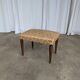 Vintage Gold Fabric Foot stool: Mid-Century Ottoman Tabure, 1970s