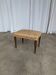 Vintage Gold Fabric Foot stool: Mid-Century Ottoman Tabure, 1970s