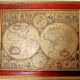 Vintage planisphere frame reproduction 17th century