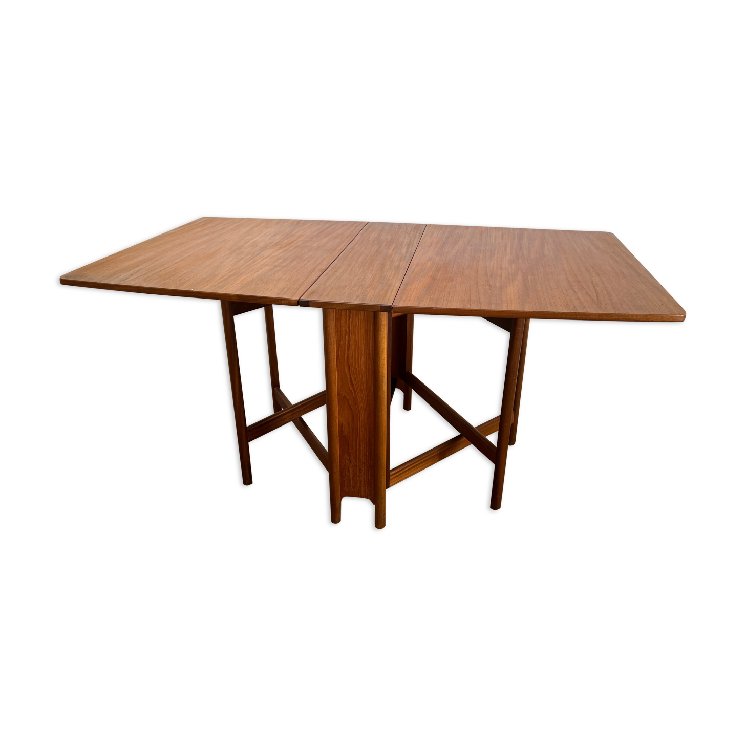 Scandinavian-style teak flap table