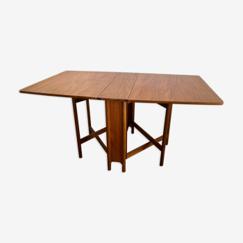 Scandinavian-style teak flap table