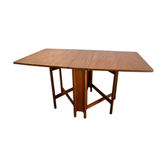 Table à rabats en teck de style scandinave