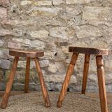 Duo of tripod stools