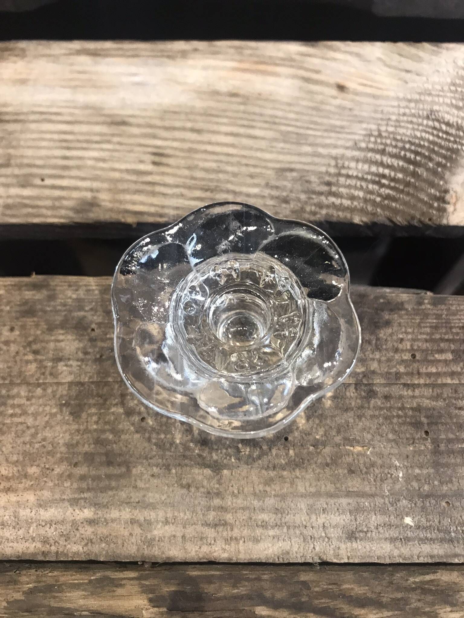 Vintage glass flower candle holders Arabia Finland