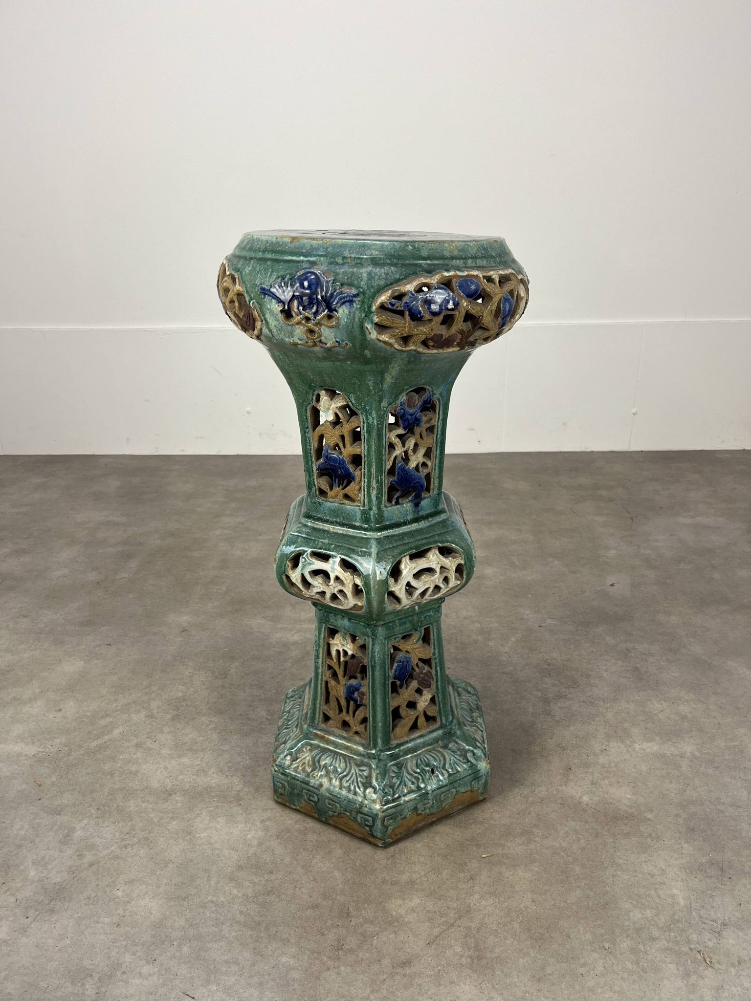 Chinese glazed stoneware stand
