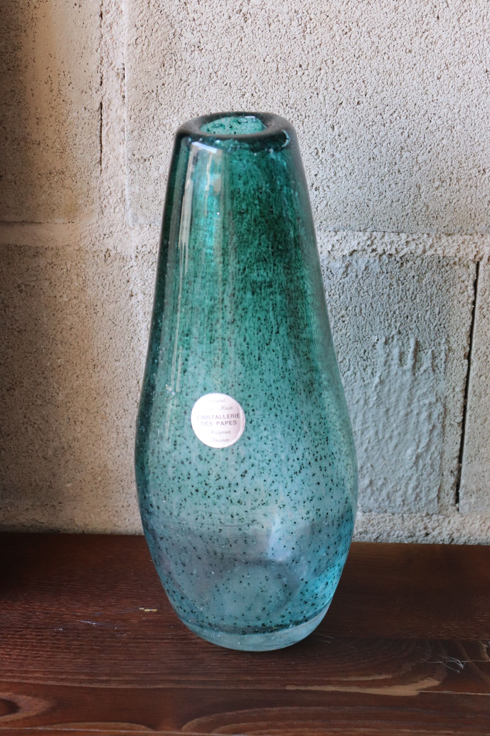 Vase in blown glass Crystal of the popes