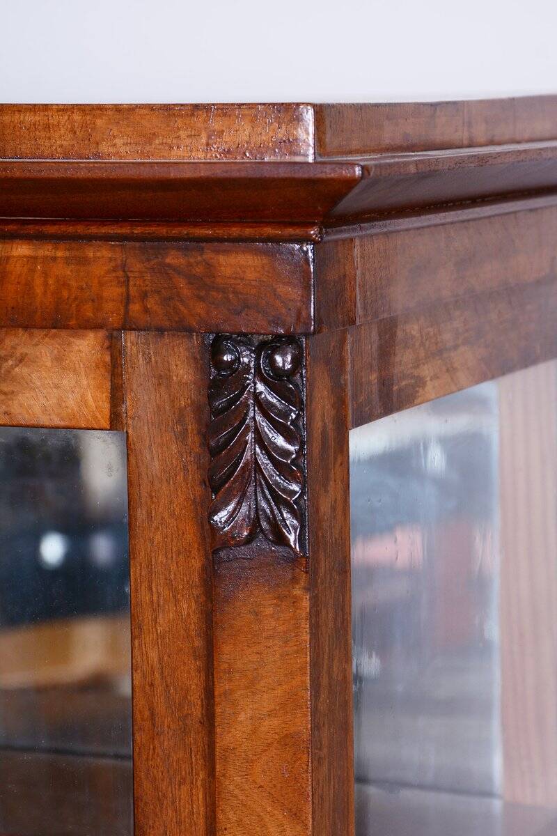 Biedermeier Display Cabinet in Walnut, 1830s